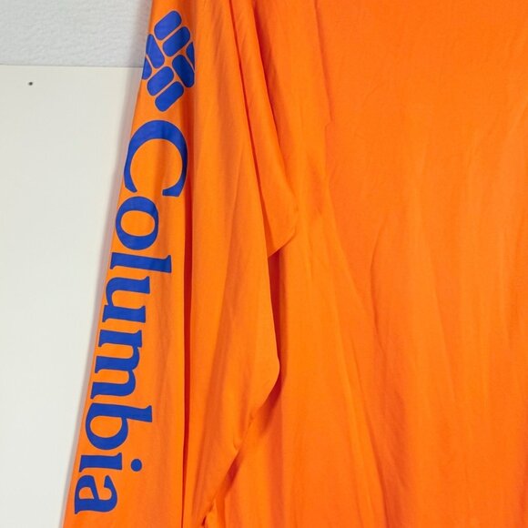 Columbia PFG Terminal Tackle Shirt Mens L Orange Long Sleeve Moisture Wicking - Picture 5 of 16
